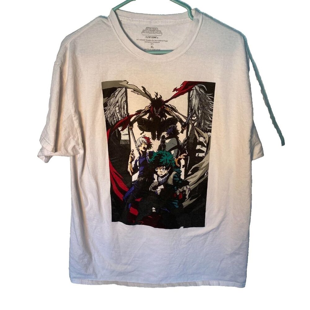 Anime My Hero Academia Funimation T-Shirt‎ Logo Cartoon Portrait Size XL